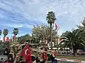 Durante las celebraciones en la Avenida de Vatan, el BMC Kirpi II, uno de los vehículos militares de próxima generación de Turquía, en procesión