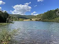 El río Gallo en la Balsa de la Toba. Orihuela del Tremedal. Teruel. España