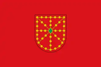 Versión empleada por independentistas navarros, con el carbunclo pomelado original