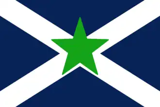 Bandera propuesta para Tenerife en "La bandera nacional canaria, normas, protocolo y uso"[5]​