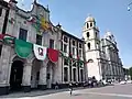 El Palacio Municipal y la Catedral metropolitana de Toluca, septiembre de 2019.