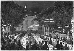 Gravure représentant le banquet