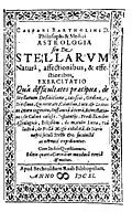 Astrologia, seu De stellarum natura, 1612