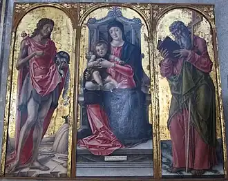 Bartolomeo Vivarini. Madonna col Bambino e Santi.