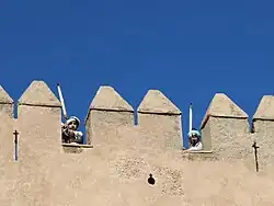 Recreación de soldados andalusíes defendiendo la alcazaba de la ciudad.