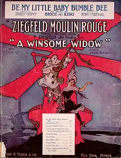 Cartel del musical de Broadway A Winsome Widow (1912)