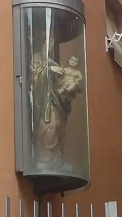 Imagen de la Virgen al comienzo de la belana de Portalapea