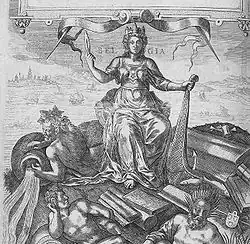 La doncella neerlandesa con el nombre de Belgia.