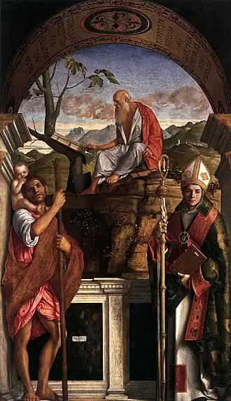Santos Jerónimo, Cristóbal y Luis Giovanni Bellini.