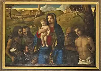 Vergine col putto, santi e donatore (Giovanni Bellini).