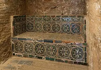 Detalle de los azulejos en los baños