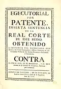 Ejecutorial de hidalguía impreso por Benito Cosculluela en su imprenta de la Calle de la Zapatería (1776)