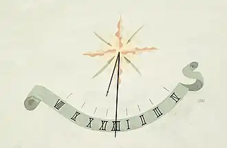 Diseño de reloj vertical stilo-axial.