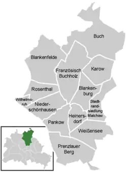 Mapa del distrito de Pankow
