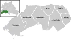 Mapa del distrito de Steglitz-Zehlendorf