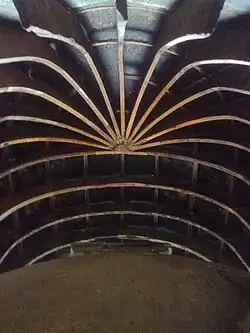 Cierre de madera en la chaitya principal