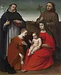 Sacra Conversazione con la Virgen y el Niño y los santos Catalina, Domingo y Francisco, de Biagio Pupini.