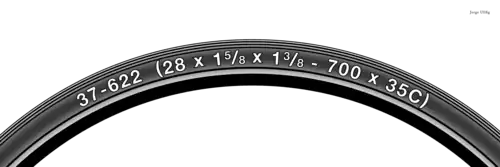 Marcas de tamaño en el flanco de una cubierta