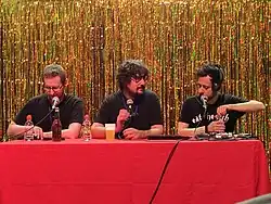 Biel Perello, Tomàs Fuentes y Kike Garcia en el International Podcast en el festival de comedia alternativa La Llama Fest 2022