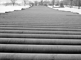 Tubos para Big Inch durante su entrega.