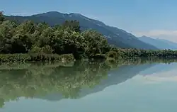 El río Drava cerca de Kamering.