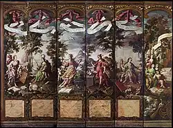 Biombo Las Artes Liberales (Gramática, Astronomía, Retórica, Geometría y Aritmética), Museo Franz Mayer, Ciudad de México