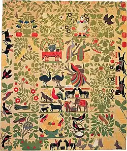 Artista desconocido, Bird of Paradise Quilt Top, 1858-1863