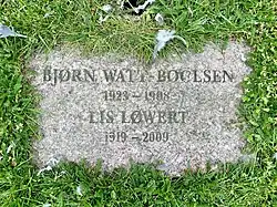 vista de la lápida de Bjørn