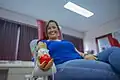 Donante de sangre en el Banco de Sangre HOH