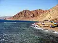 Lugar de buceo "Blue Hole" en Dahab, Egipto