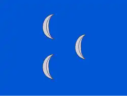 "Bandera azul de los turcos", vista en los gráficos de banderas c. 1780