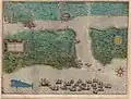 Sitio de San Agustín en la Florida Española (actual Florida, Estados Unidos) por Francis Drake (1586)