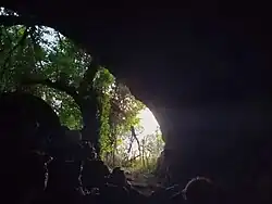 Vista de la boca sur desde el interior
