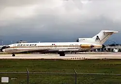 Boeing 727-2A1-Adv. de Mexicana (XA-MXI) en el Aeropuerto Internacional de Miami.