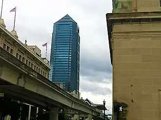 Vista desde las calles Hogan y Church