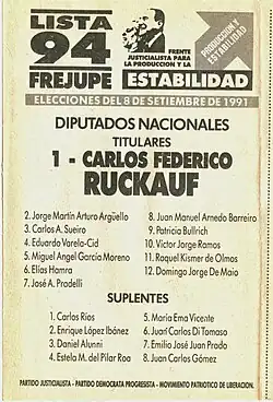 Frente Justicialista para la Producción y la Estabilidad