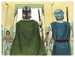 El Señor le dijo a Moisés que volviera a presentarse ante el faraón. (Ilustración de 1984 de Jim Padgett, cortesía de Distant Shores Media/Sweet Publishing)