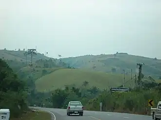 Las alturas de la cordillera entre Phetchabun y Phitsanulok