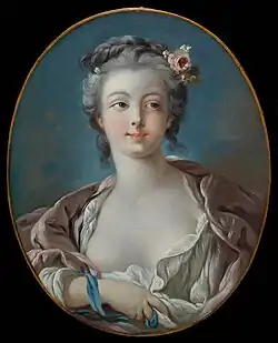 Joven con flores en el cabello, de François Boucher, c. 1734.