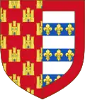 Escudo de armas de Alfonso III de Portugal como conde de Boulogne.