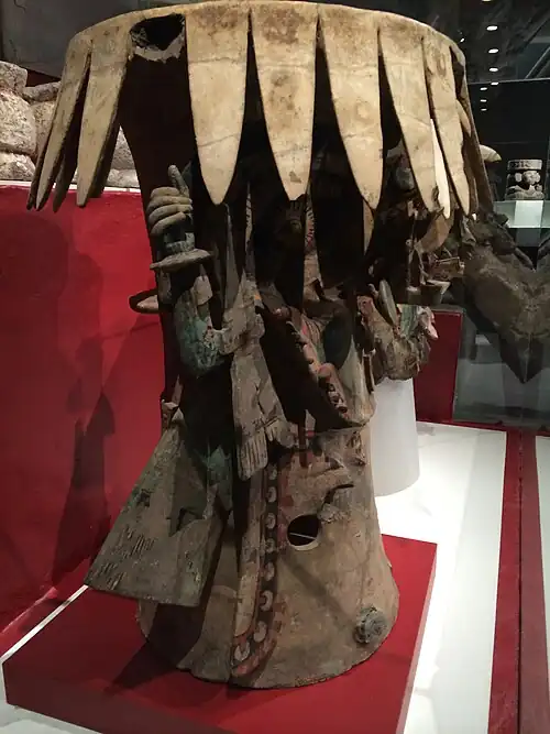 Brasero Tláloc en la Sala Huitzilopochtli del Museo Nacional de Antropología, México.