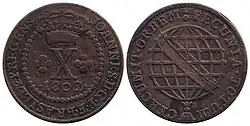 10 reales 1802, cobre, regente Juan VI