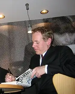 Fotofrafía de Bret Easton Ellis durante una promoción en Milan