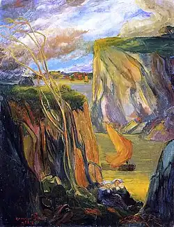 Femmes bretonnes devant la falaise (1895)