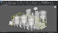 Representación informática de un conjunto de silos
