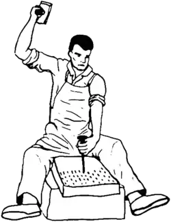 Escopleando el listón