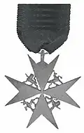Insignia de un miembro de la Orden de Malta.