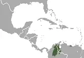 Distribución del Ateles hybridus'