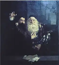 Juan Amos Comenio despidiéndose de Karel el Viejo, de la Casa de Zerotina