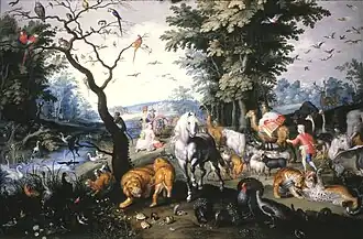 Los animales entrando en el arca de Noé, Museo Lázaro Galdiano.